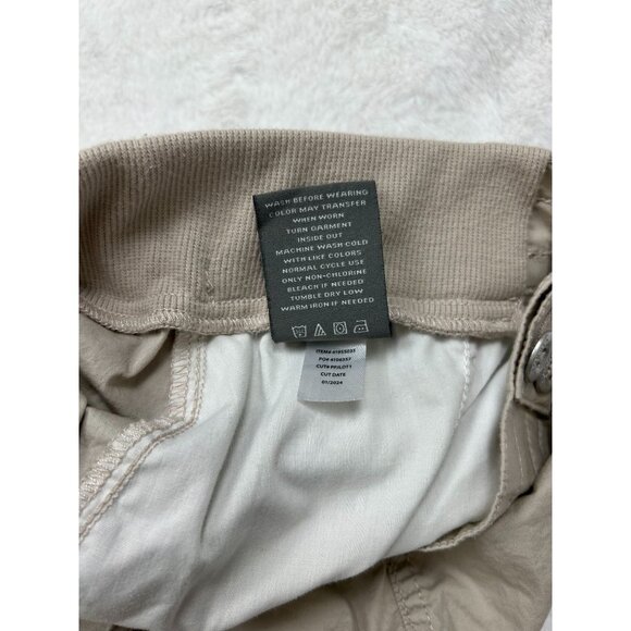 Torrid Womens Beige Midi Skirt With Drawstring Ruched Sides & Button Size 0 - Picture 8 of 8